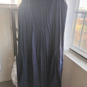 J. Crew women's navy blue lined v-neck knee-length sundress size 00
